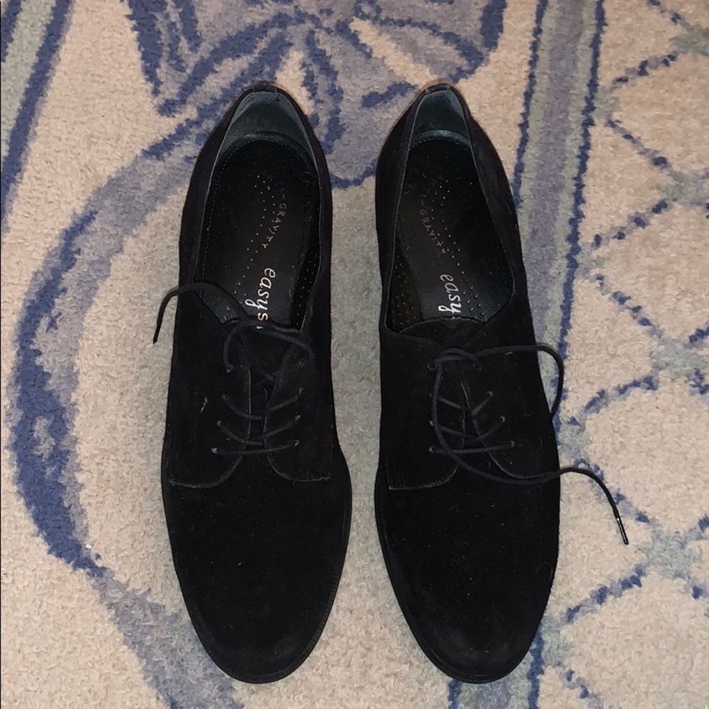 Black suede shoes